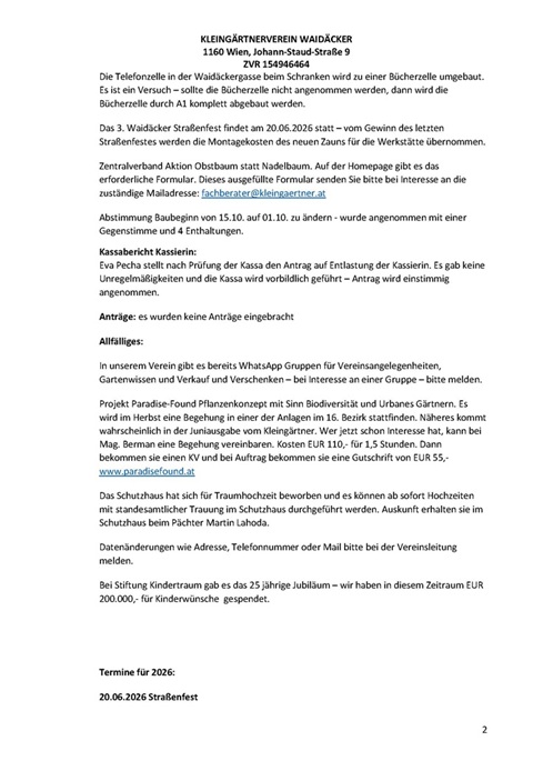 Jahreshauptversammlung 2026 Protokoll Seite 2