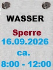 Mitteilungen Wassersperre